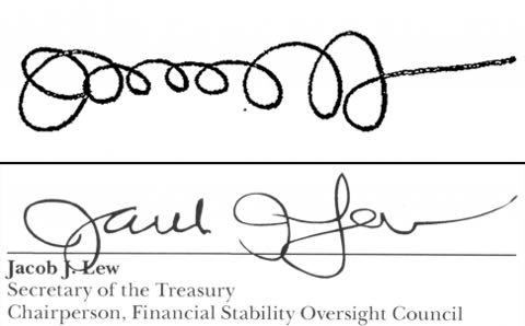 Jacob Lew signatures