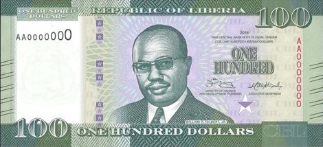 Liberia_CBL_100_dollars_2016.00.00_B315as_PNLs_AA_0000000_f