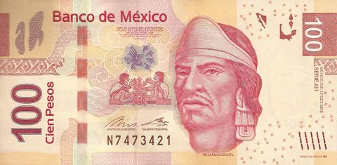 Mexico Banknote P125 200 Pesos  2014 serie AT UNC  WE COMBINE 