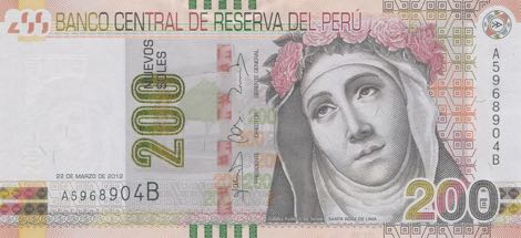 UNC We Combine Details about   Peru banknote P183 20 Nuevos Soles 2009 