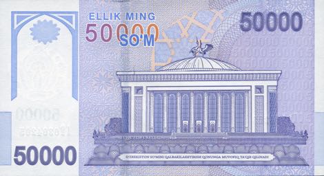 Uzbekistan new 50,000-som note (B215a) confirmed | Banknote News